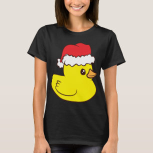 T-shirt Canard en caoutchouc avec le chapeau Santa Cute Ca