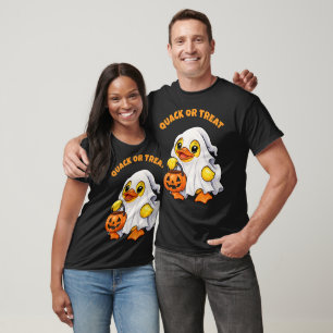 T-shirt Canard en caoutchouc fantôme Quack or Treat Hallow