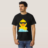 T-shirt Canard en caoutchouc jaune avec lunettes de soleil (Devant entier)