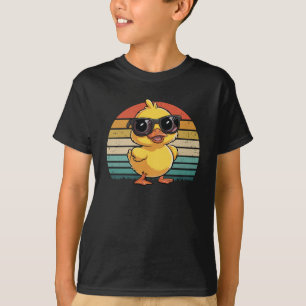 T-shirt Canard en caoutchouc Jaune cool dans lunettes de s