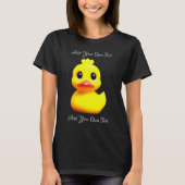 T-shirt Canard en caoutchouc jaune mou personnalisé (Devant)