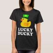T-shirt Canard en caoutchouc jaune Quatre feuilles C Casqu (Devant)
