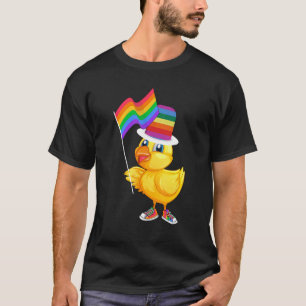 T-shirt Canard en caoutchouc Lgbtq Coloré Arc-en-ciel Lgbt