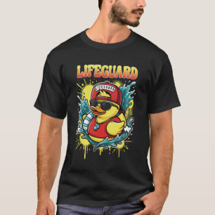 T-shirt Canard en caoutchouc maître-nageur Piscine Plage É