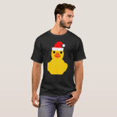 T-shirt Canard en caoutchouc Noël Santa Hat Caoutchouc (Devant entier)
