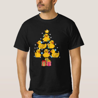 T-shirt Canard en caoutchouc noir Arbre de Noël
