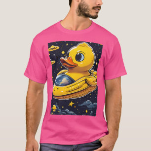 T-shirt Canard En Caoutchouc Sur Invasion - Un Bain Galact