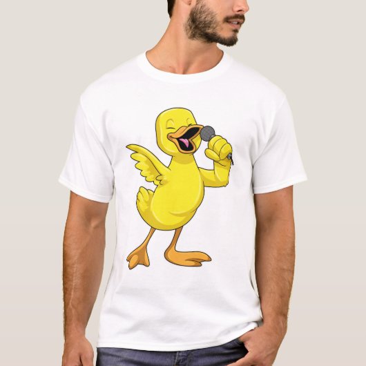 T-shirt Canard en chanteur avec microphone (Devant)