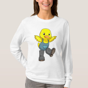 T-shirt Canard en fermier avec des bottes