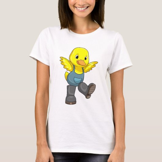 T-shirt Canard en fermier avec des bottes (Devant)