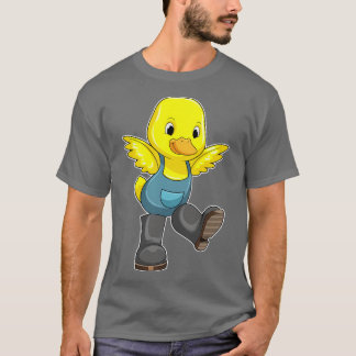 T-shirt Canard en fermier avec des bottes