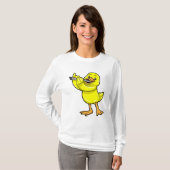 T-shirt Canard en musique avec Flûte (Devant entier)