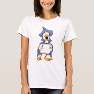 T-shirt Canard en Sorcière avec Chapeau