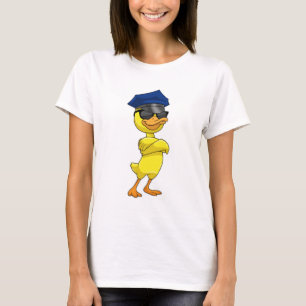 T-shirt Canard en tant qu'officier de police avec casquett