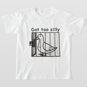 T-shirt Canard énervé Got Too Silly Humour en Cage