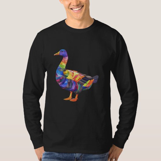 T-shirt Canard géométrique coloré (Devant)