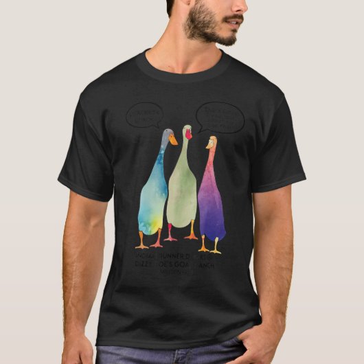 T-shirt Canard Indien Runner Canard T dix enfants  (Devant)