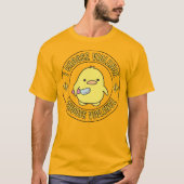 T-shirt Canard Jaune Drôle Avec Couteau (Devant)