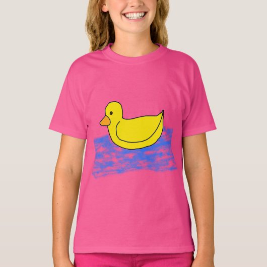 T-shirt canard jaune mignon (Devant)