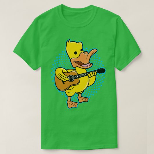 T-shirt Canard Jouer Guitare 1 (Design devant)