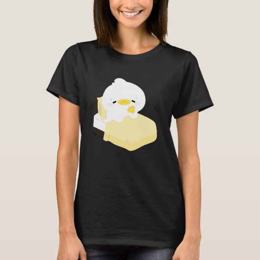 T-shirt Canard mignon fatigué (Devant)