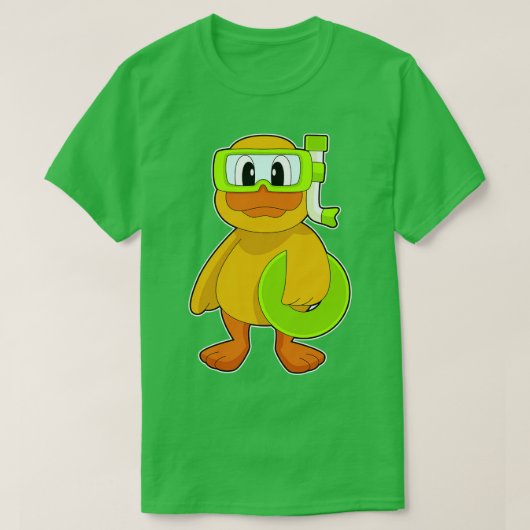 T-shirt Canard nager Snorkel (Design devant)