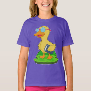 T-shirt Canard Nerd de livre