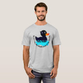 T-shirt Canard noir en caoutchouc - 'canard noir de la fam (Devant entier)
