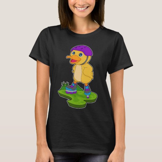 T-shirt Canard Patinage en ligne Patins à rouleaux (Devant)