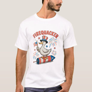 T-shirt Canard patriotique Firequacker 4 juillet 250e