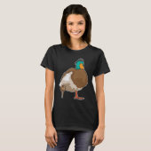 T-shirt Canard Pirate Pied en bois (Devant entier)