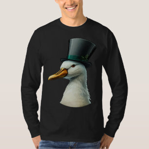T-shirt Canard portant un haut-de-forme élégant