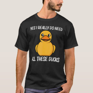 T-shirt Canard Pour Hommes Femmes Jaune Duckie Eau Oiseau