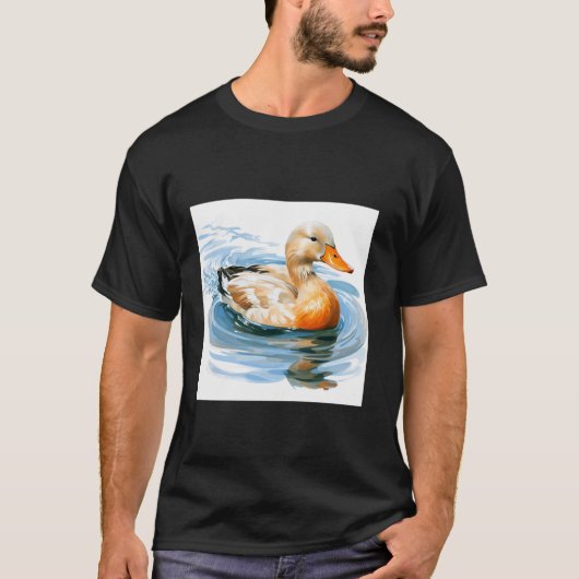 T-shirt canard rétro Pintail Canard Cute Canard Canard Aqu (Devant)
