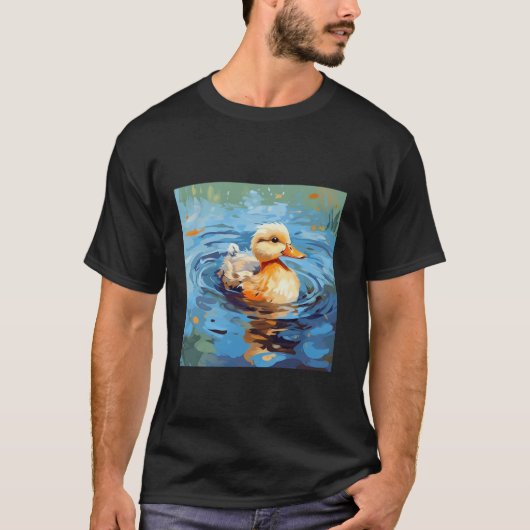 T-shirt canard rétro Pintail Canard Cute Canard Canard Aqu (Devant)