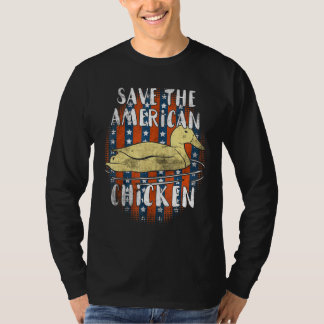 T-shirt Canard Sauvez Le Poulet De L'École Américaine Du V