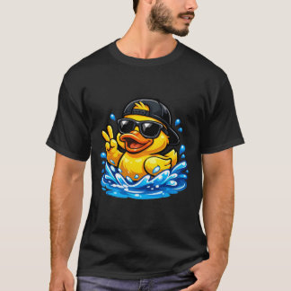 T-shirt Canard Surf dans une casquette et des lunettes de