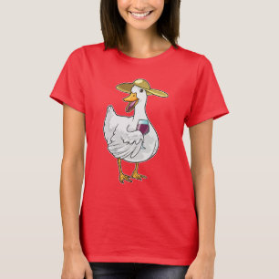 T-shirt Canard vin rouge