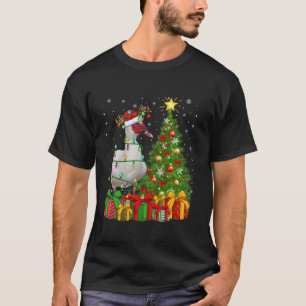 T-shirt Canard Xmas Arbre Éclairage Santa Chapeau Muscovy