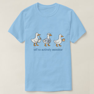 T-shirt Canards de travail amusants Satire graphique d'ent