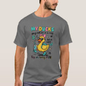 T-shirt Canards drôles pas en rangée (Devant)
