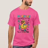 T-shirt Canards drôles pas en rangée (Devant)