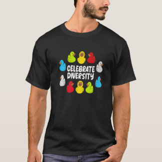T-shirt Canards en caoutchouc Célébrer la diversité Premiu