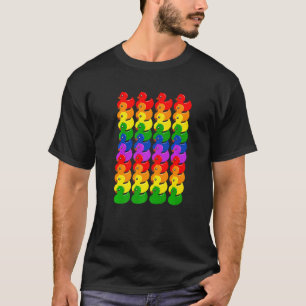 T-shirt Canards en caoutchouc mignons Canetons LGBTQ Gay L