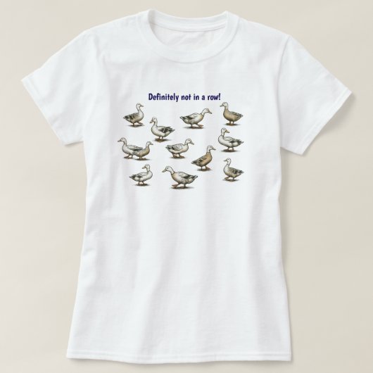 T-shirt Canards en rangée (Design devant)