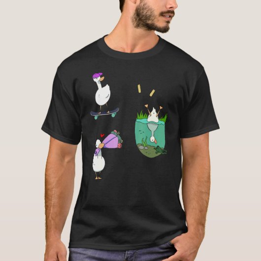 T-shirt Canards faisant des choses mignonnes (Devant)