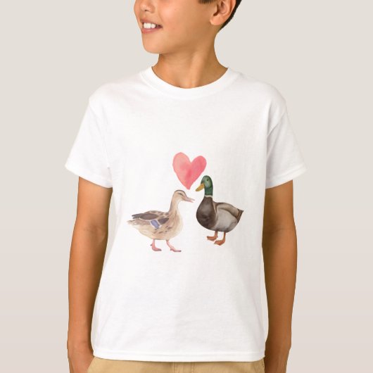 T-shirt Canards mignons en inséparable (Devant)
