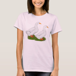 T-shirt Canards :  Pekins blanc