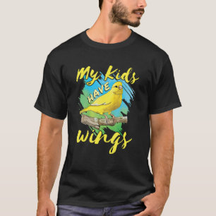 T-shirt Canary Pet Oiseau Finch Maman Papa Mes Enfants Ont