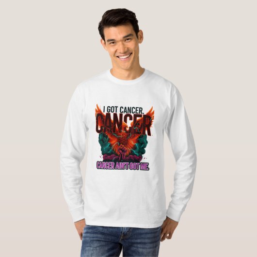 T-shirt Cancer Ain’t Got Me" Phoenix Strength Tee (Devant entier)